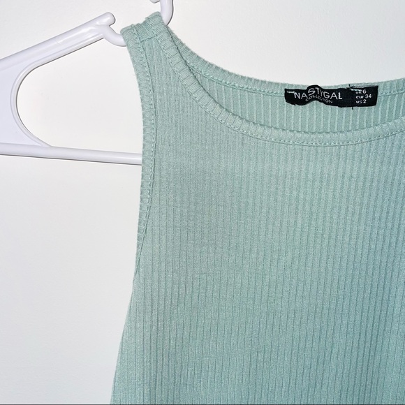 Nasty Gal Racer High-Leg Ribbed Bodysuit Size: 2 - Picture 7 of 10